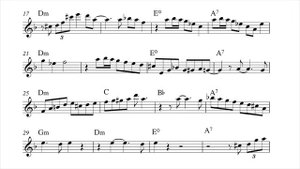 Moanin' - alto saxophone solo transcription