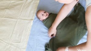Трикотажная пелёнка BigLoveMary/ Как пеленать новорождённого