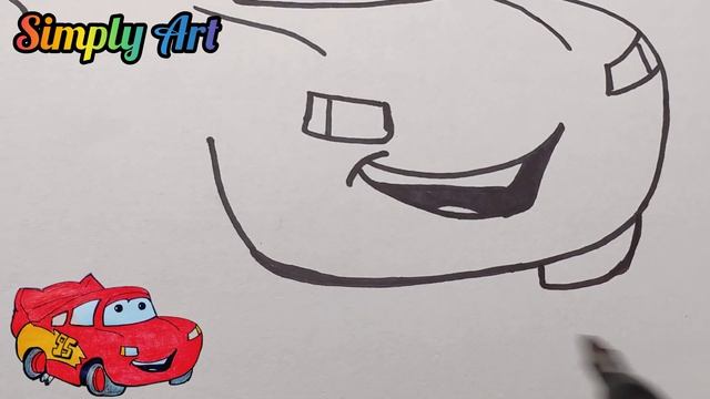 How to Draw Lightning McQueen | step by step drawing смотреть онлайн