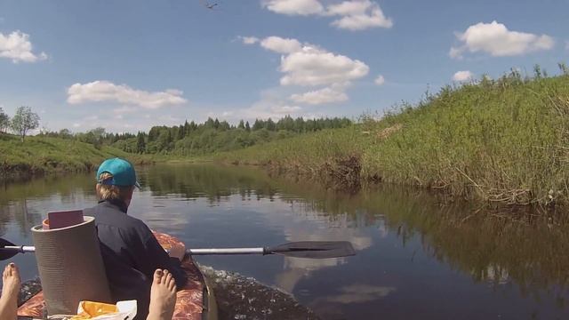 На гребной лодке НАЛИМ с самодельным транцем с мотором T2BMS MTR Marine. смотреть онлайн