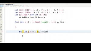 A Multidimensional Array in Java #17 شرح