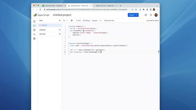 Google Sheets + Google Apps Script: Insert Image from URL