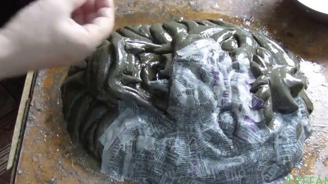 Маска льва из газеты и клейстера "папье маше" урок № 2 смотреть онлайн