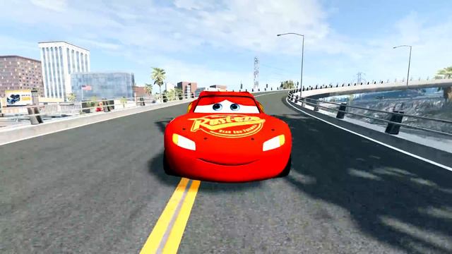 Lightning McQueen vs Giant Spider-Like Monster | BeamNG Drive Gameplay смотреть онлайн
