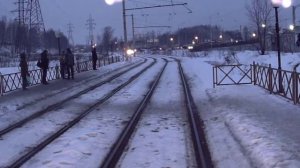 Трамвай. Вид из кабины.