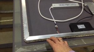 Зеркало с подсветкой “Своими Руками” с лица и с обратной стороны.