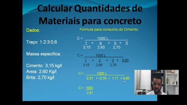 Calcular Cimento, Areia e Pedra para 1 m³ de Concreto (Passo a Passo) смотреть онлайн