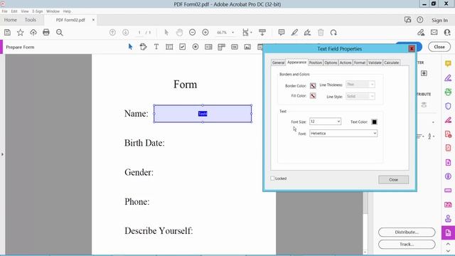 How to Change the Cell Font Size in a PDF Form Field using adobe acrobat pro-dc смотреть онлайн