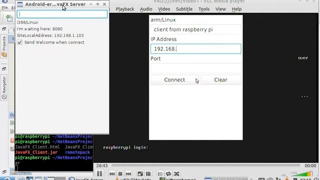 Java/JavaFX Server on PC, Client from Raspberry Pi/PC смотреть онлайн