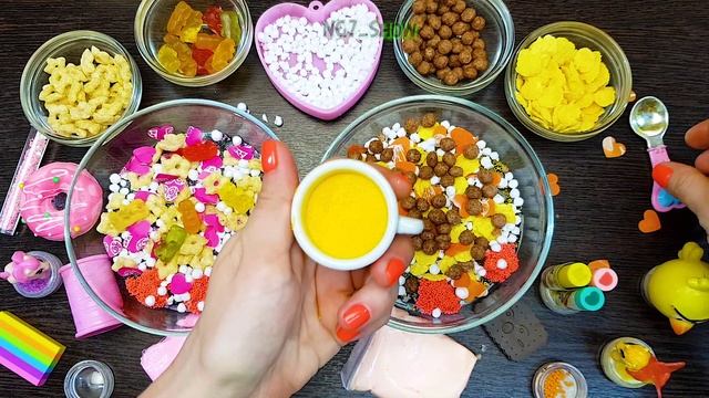 DIY Слайм Антистресс / Розовый против Желтого / Pink vs Yellow / Часть 1