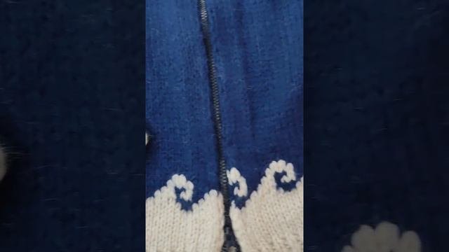 Кардиган-пальто из альпаки. Тупики. Жаккард спицами. Вязание спицами