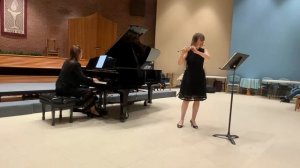 Cantilena from Poulenc Sonata for flute & piano. Lisa Hansen, flutist & Soyeon Park, pianist.