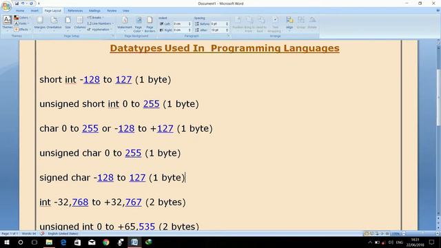 Datatypes used in Programming Languages by Programming Protein