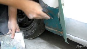 18☼9 Заделать отверстие в кузове авто без сварки.  Полный процесс подготовки под грунт
