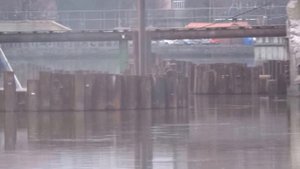 Высокий мост в Калининграде на ремонте