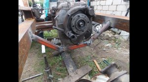 Самодельный трактор.Процесс сборки.Доп.крепление коробки.#29