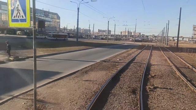 Ст. метро Купчино - Малая Балканская улица на трамвае ЛВС 2005, 25 маршрут. смотреть онлайн