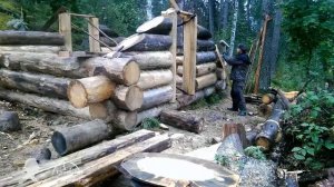 Лесная изба адвоката Егорова зимовье ч. 4 фронтоны