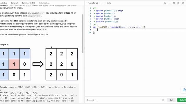 733. Flood Fill | JavaScript | DFS | LeetCode Blind 75 | Easy Explanation