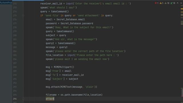 How to make Jarvis part 5 | Sending mails and attachments | Jarvis | Python | Sketch with Tej