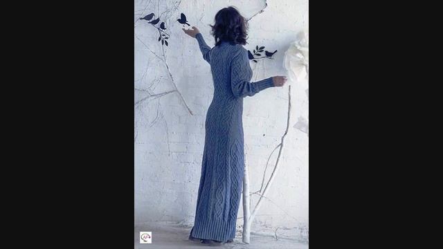 Красивые вязаные платья спицами для зимы. Простые, стильные, необычные, модные…