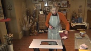 Реставрация мебели с тканью 3. Как окрасить ткань