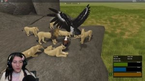 ROBLOX WILD SAVANNAH (Testing A) ALPHA EAGLE! LION'S PRIDE VS Random Birds - FUNNY Roleplay Moments