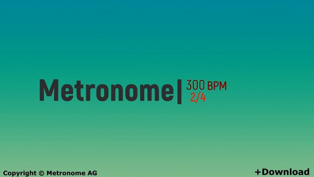 300 BPM Metronome 2/4 смотреть онлайн
