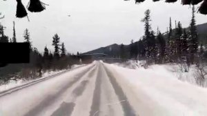 Дальнабой, снежная дорога, круче только на Урале.