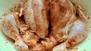 Курица, запеченная с соусом ткемали