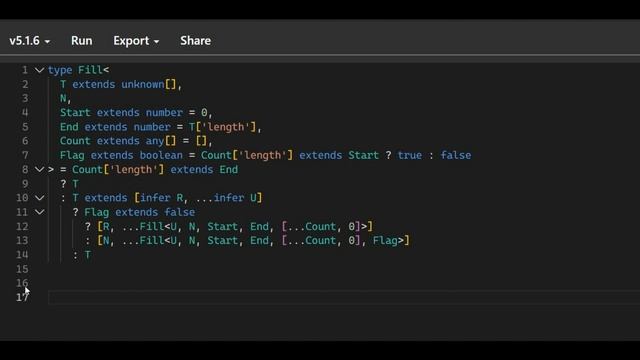 Typescript tutorial Fill type