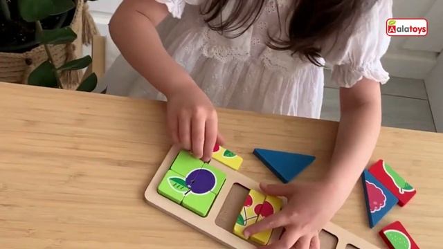 Сортер пазл вкладыш Alatoys Ягоды деревянный Монтессори для малышей смотреть онлайн