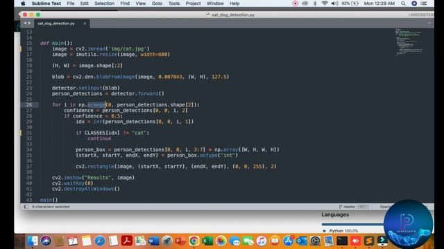 Object detection with python