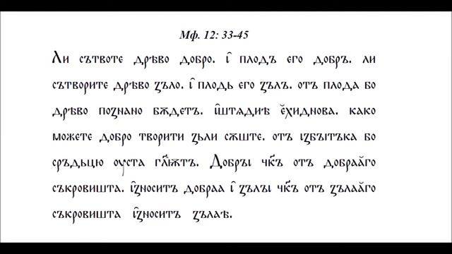Чтение текста. Старославянский язык. Подготовка к экзамену. Отрывок из Зографского евангелия.