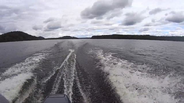 На РИБе АЭРО по шхерам Ладожского озера. 1 часть. смотреть онлайн