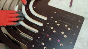 Радиусный шаблон для скругления углов R 100-300 мм. Лицевая сторона