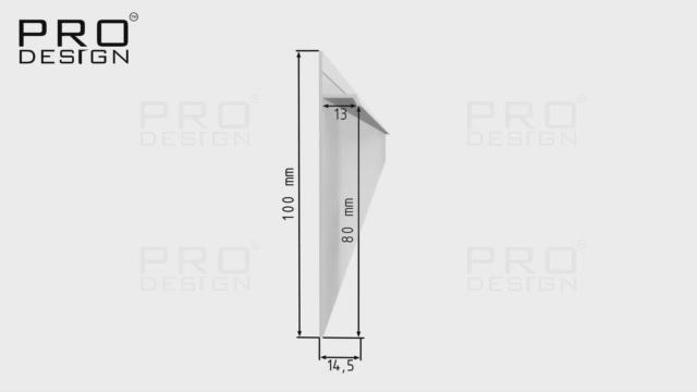 Плинтус скрытого монтажа Pro Design 323 (без нижней полки)