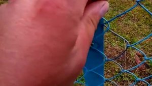 Крепление сетки к столбам. Супер просто ! Fixing the grid to the posts .