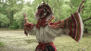 Орловская область, Новосильский район. Русский народный женский костюм XIX в. Красно-Кросно. Уклад.