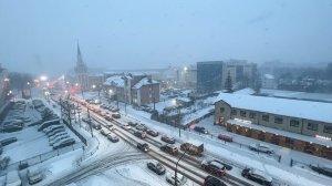 Снегопад в Ярославле. Город накрыл снежный буран!❄️?❄️ Snowfall in Yaroslavl. Snowstorm.