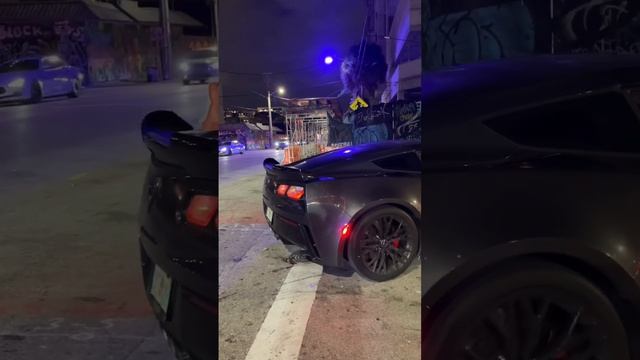 LOUD C7 Corvette Z06 pulling up to Wynwood Miami?