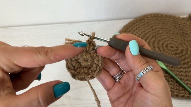 ЭКО салфетка из Джута. Рассказываю секреты вязания идеального круга
