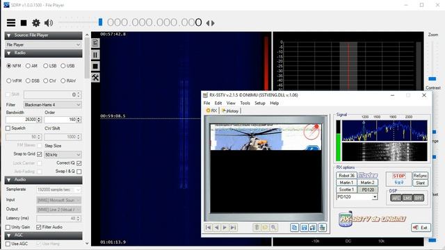 05.08.2020,  [2m], МКС, декодирование SSTV изображения 1.