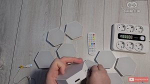 RGB LED лампы соты для игровой комнаты