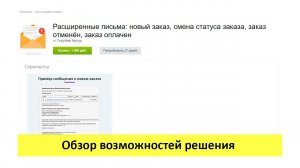 Расширенные письма заказов - обзор возможностей решения