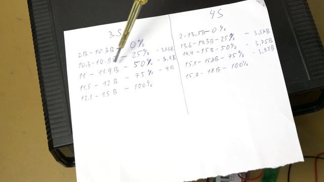 Индикаторы заряда литиевой батареи 3S и 4S смотреть онлайн