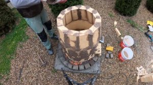 ТАНДЫР или РУССКАЯ ПЕЧЬ из кирпича за 8 минут/вертикальный мангал/ТАКОГО МЯСА ВЫ ЕЩЕ НЕ ПРОБОВАЛИ