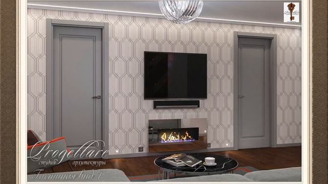 Гостиная в квартире 83 м.кв. в новом ЖК на ул. Крыленко смотреть онлайн