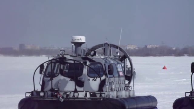 Hovercrafts race fragment. Соревнования судов на воздушной подушке, фрагмент смотреть онлайн