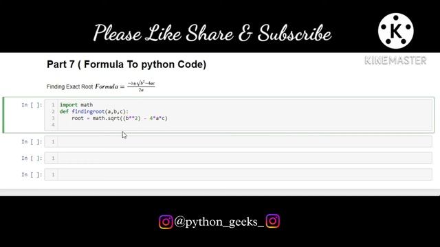 Formula To Python Code | Part 7 | Python In Telugu